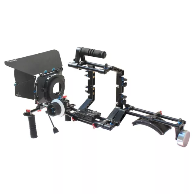 SHOOTVILLA DSLR Camera Cage Shoulder Mount Rig Kit Follow Focus Matte box SV-03