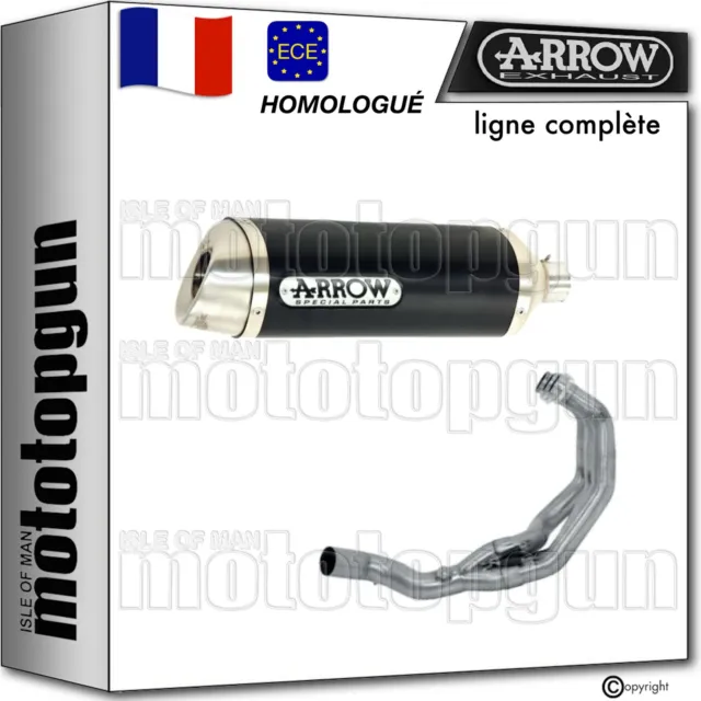 Arrow Ligne Complete Hom Nocat Thunder Noir Yamaha Mt09 Mt 09 Tracer 900 2020 20