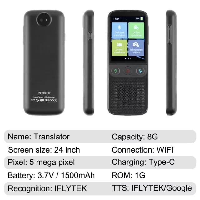 Portable 138 language Translator Two-Way Real Time Smart Voice Translator Device 3