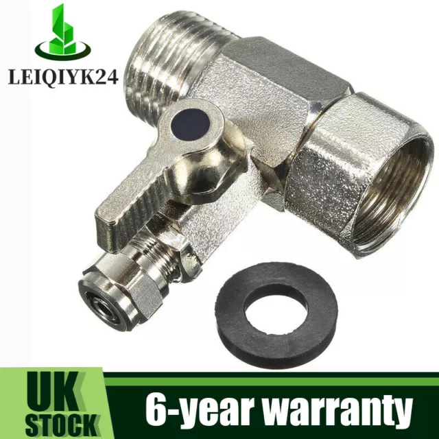 1/2'' To 1/4'' RO Feed Water Adapterwith Shut-off Ball Valve Tee Tap Connector