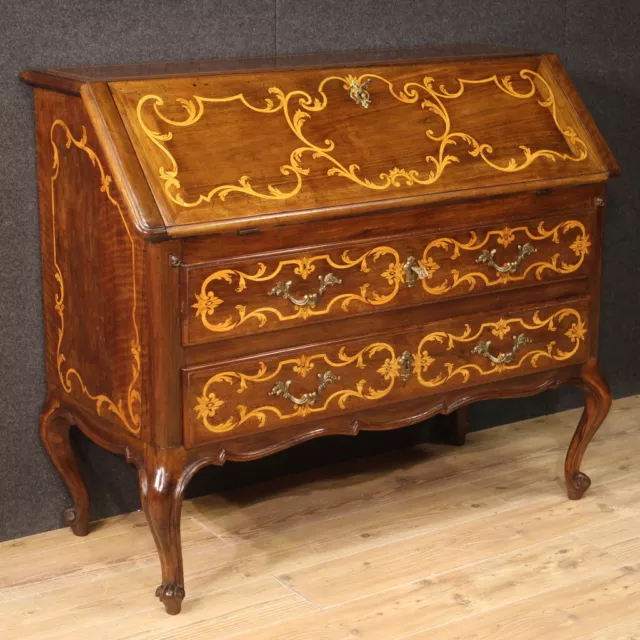 Bureau de pente marqueté meuble secrétaire commode 900 ameublement 20ème siècle