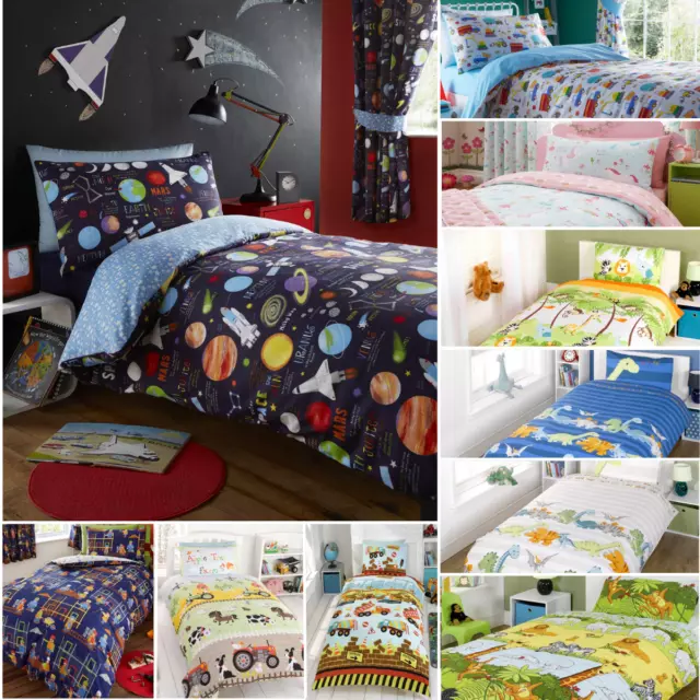 Children Kids Junior Single Double Quilt Duvet Covers & P/case Bedding Bed Sets