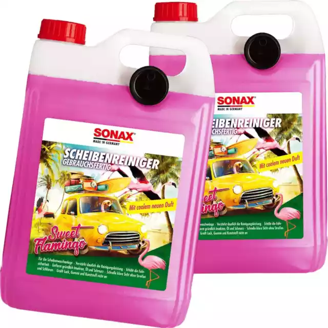 2x5L  SONAX SWEET FLAMINGO SCHEIBENREINIGER WISCHWASSER GEBRAUCHSFERTIG SOMMER