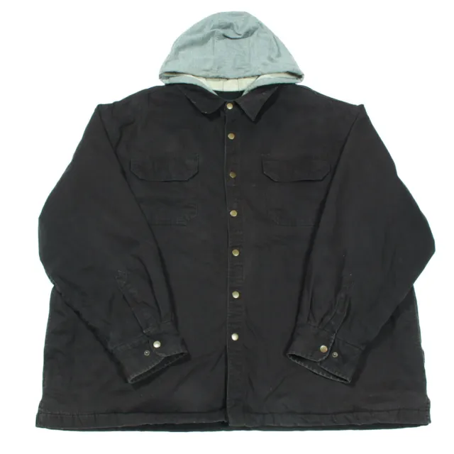 FADED GLORY Overshirt Jacket Fleece Lined | 2XL XXL | Shirt Workwear Hood AQ68