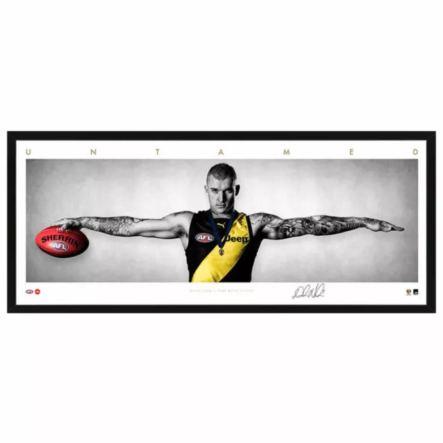 Dustin Martin Richmond Tigers Signed Framed Poster Cotchin Afl Memorabilia