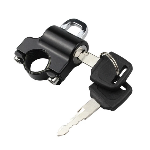 Blocco Manubrio Antifurto Per Moto – Acciaio Inox Con Leva Freno E 3 Pali In Gomma, Universal Per Scooter E ATV, Colore Giallo, 27-38 Mm Di Impugnatura