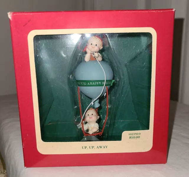 1990 Heirloom Collection Carlton Cards UP UP AWAY Hot Air Balloon Ornament