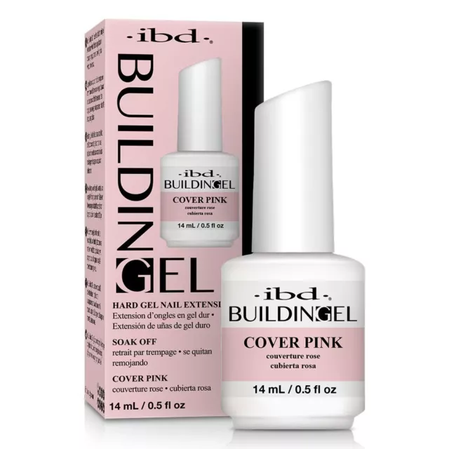 ibd Building Gel Hard Gel Nail Extension Cover Pink 0.5 oz