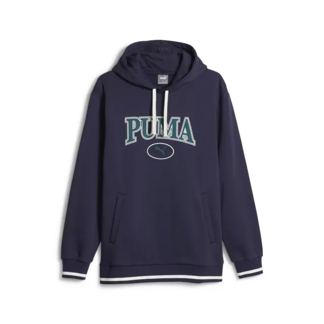 Felpa Puma Uomo 676017 06 Con Cappuccio Maglia No Zip Blu Maniche Lunghe