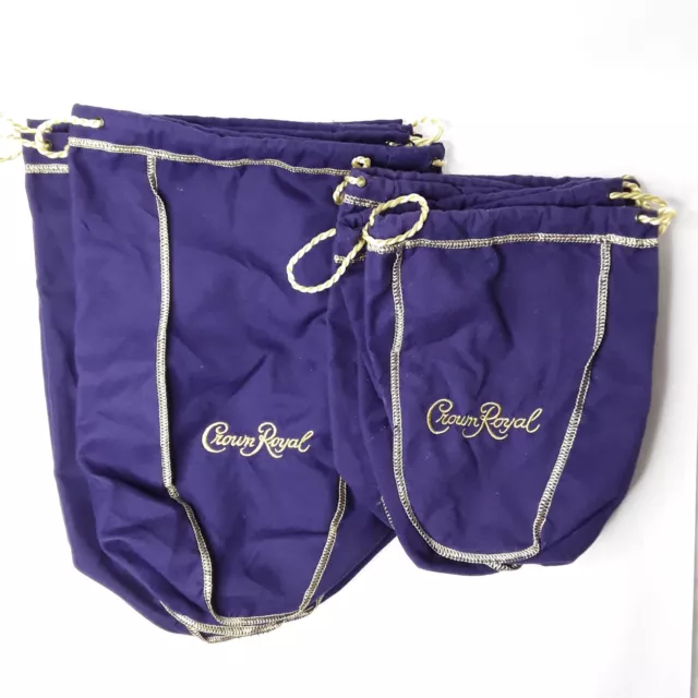 Lot of 11 Crown Royal 9-13" Drawstring Bags 1.75L 750ml Craft Quilt