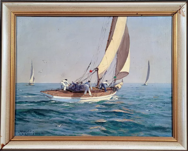 Marinemaler Eduard Edler (1887 Elbing - 1969 Hamburg): "Flaute"