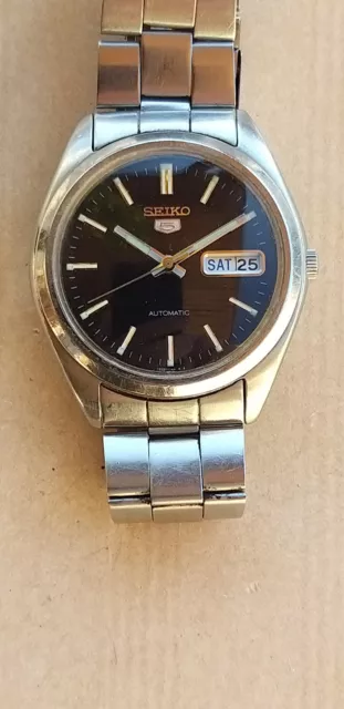 RARE SEIKO 5 vintage 7S26 0060 auto day date steel working 37mm NR EUR  36,00 - PicClick FR