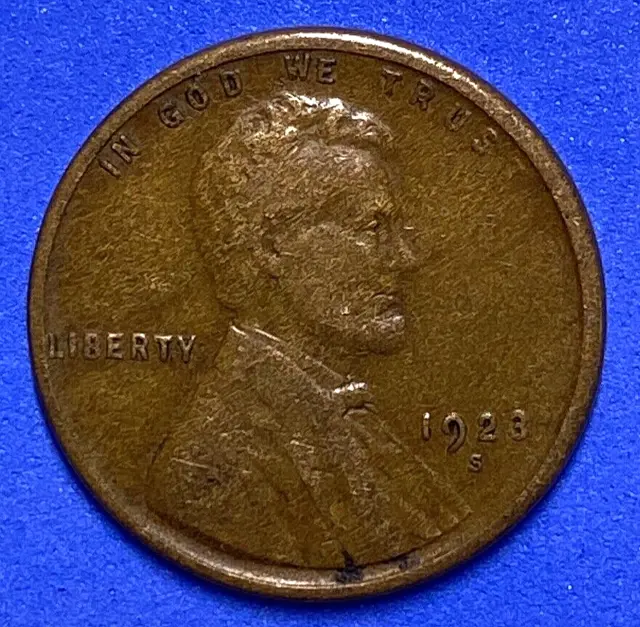 1923-S USA Lincoln Head One Penny - 1923 S Small US Wheat 1 Cent - FFF