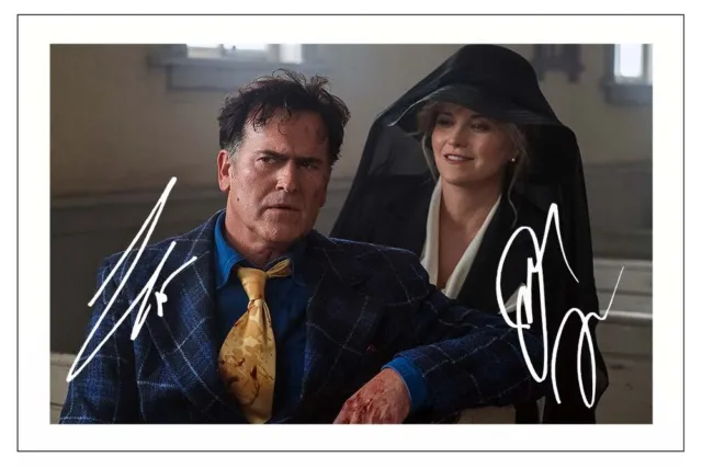Bruce Campbell & Lucy Lawless Ash Vs Evil Dead Signed Photo Print Autograph