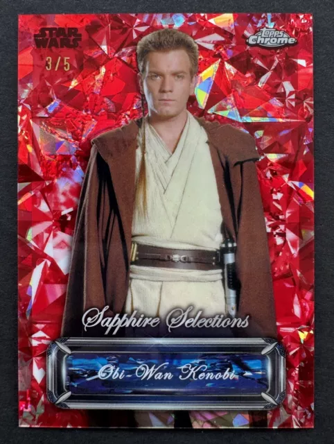 2024 Topps Star Wars Sapphire Epi 1 Sapphire Selections Obi - Wan Kenobi Red /5