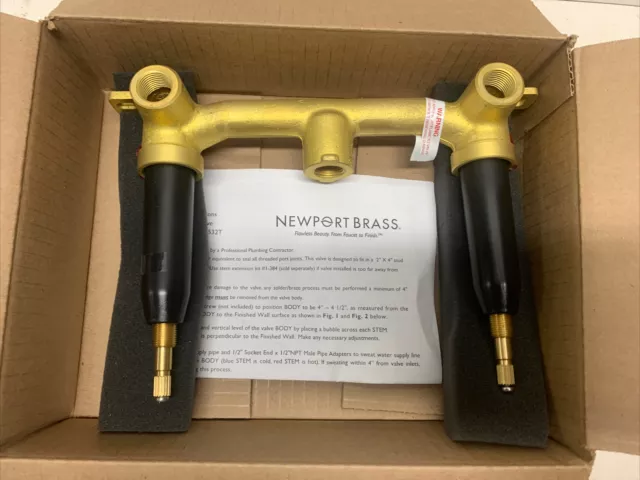 Newport Brass 2-valve rough with 1/2” Npt outlets 1-532