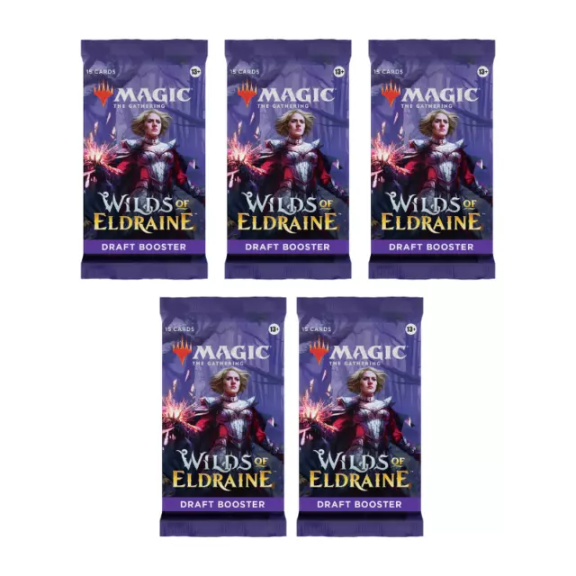 5 X Magic The Gathering Wilds of Eldraine Draft Booster Pack