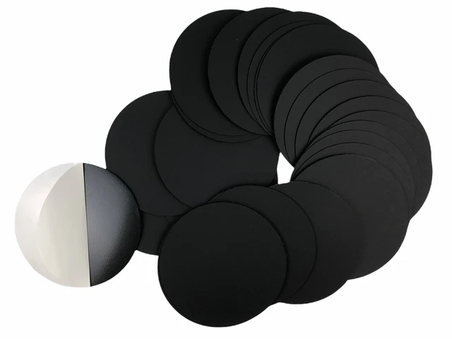 25pk Circle Discs Round Plexiglas Black Acrylic Laser Cut Sheet 7-3/8" Diameter