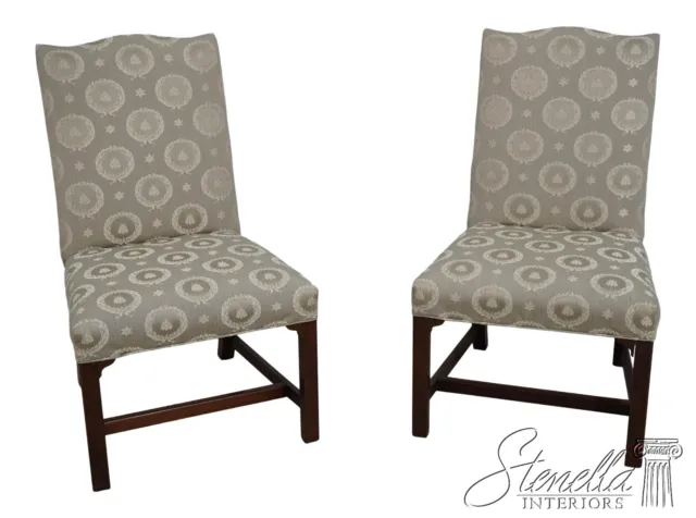 62348EC: Pair KITTINGER Colonial Williamsburg WA-1046 Upholstered Side Chairs