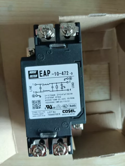 EAP-10-472-D COSEL Power Filter Single phase 250VAC 10A Noise Filter