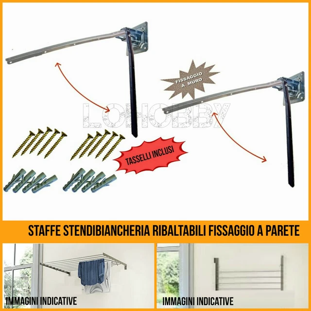 Stendibiancheria pieghevole altezza regolabile 21 aste