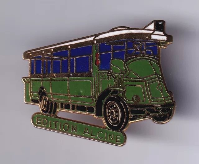 Rare Pins Pin's .. Train Railways Ratp Bus Coach Renault Alcine Paris 75 ~Fl