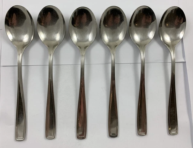WMF Heilbronn Spoon Dining Spoon 19.5cm 6 Piece Cromargan Cutlery Menu Spoon