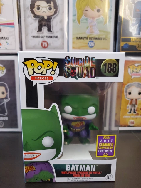 Funko Pop Batman (Joker) 188 Summer Com 2017 Suicide Squad w/Protector Vaulted