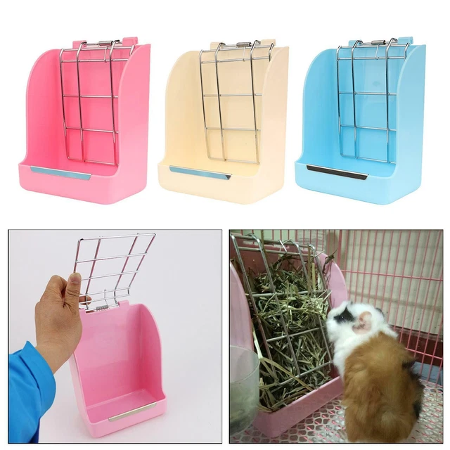 PLASTIC HANGING HAY Rack Rabbits Feeder Stand Herbivore Guinea Pig