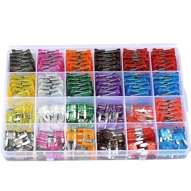 Car Fuses Assortment Kit Blade-Type Replacement Fuses 250Pcs for Motorcycle Boat