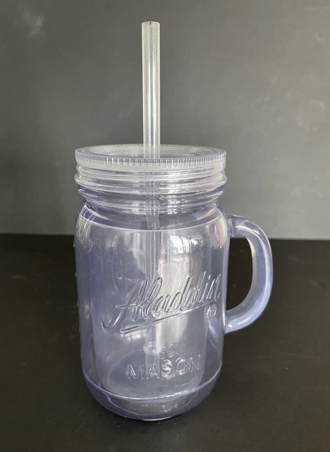 Aladdin 20 Oz Classic Insulated Mason Tumbler Purple Hue w/Lid & Straw