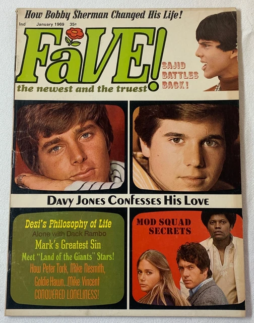 JANUARY 1969 FAVE~MONKEES,MOD Squad,Land Of The Giants,Goldie Hawn,Dark