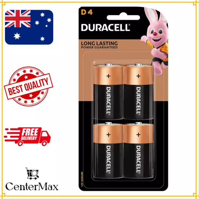 Duracell 1.5V D Alkaline Battery (Pack of 4)