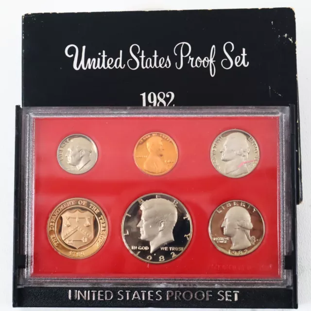 1982 US Proof Set S San Francisco In Stand Up Display Case
