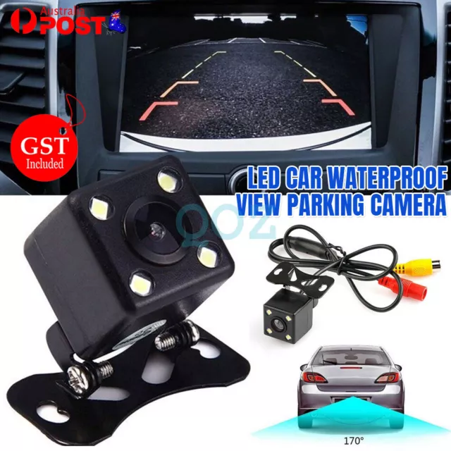 170° Reverse Camera 4 LED Car Waterproof Rear View Parking Camera Night Vision