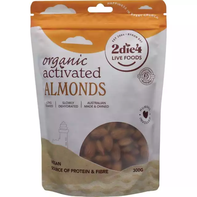 2die4 Live Foods Activated Organic Almonds 300g