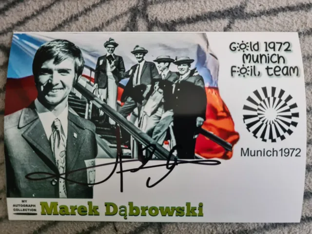 Marek Dąbrowski (POL) Fechten 1.OS 1972 München Orginal Signiertes Foto