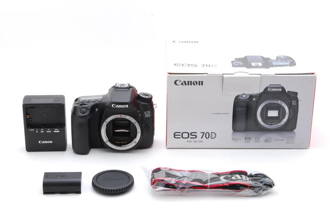 [Near MINT] Canon EOS 70D 20.2MP Digital SLR Camera - Black Body Only From JAPAN