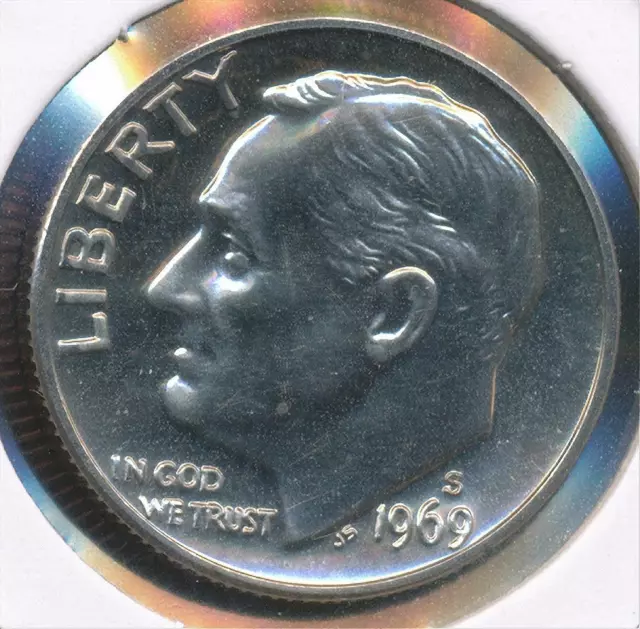 United States 1969-S Roosevelt Dime 10c - Proof