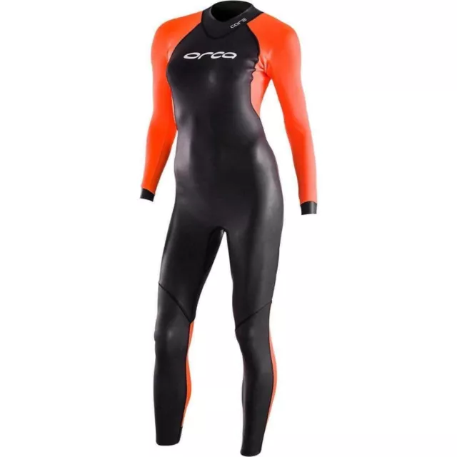 Orca Vitalis Hi-Vis Women's Openwater Wetsuit - Black/Orange