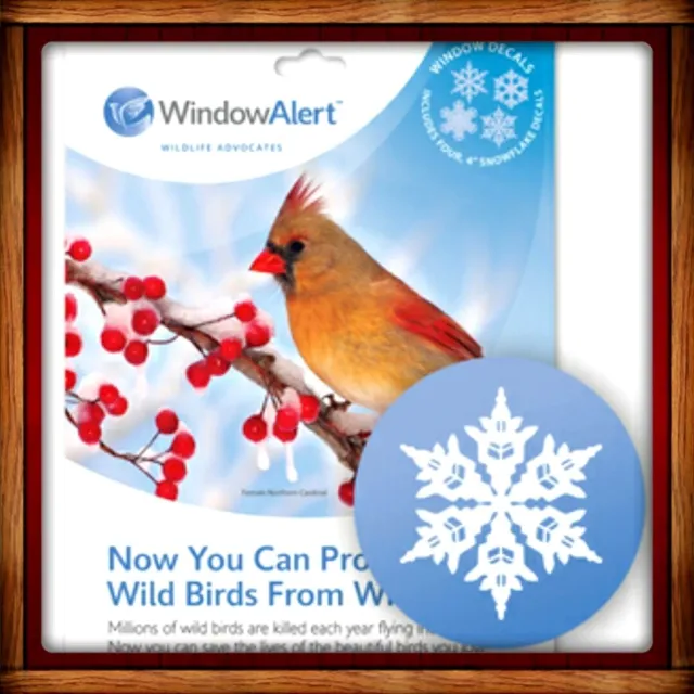 Window Alert ANTI-COLLISION CLINGS DECALS SNOWFLAKE SAVE BIRDS PREVENT STRIKES