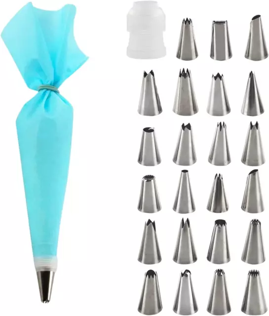 Cake Decorating Tools Kits ​Supplies,Reusable Silicone Piping,Pastry Bags Set,Pa