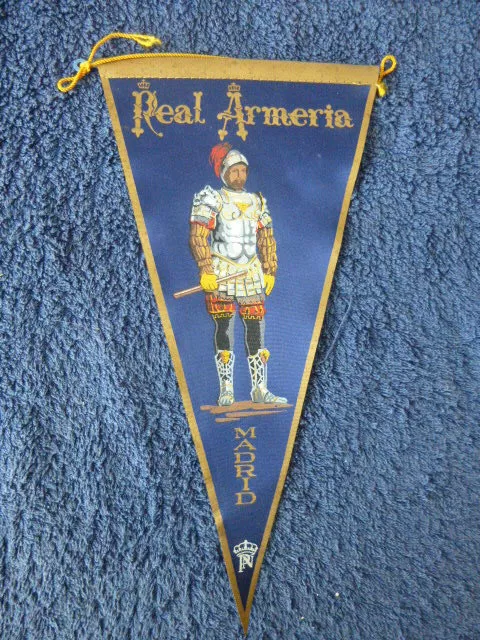 antigua BANDERA BANDERIN - ESPANA MADRID REAL ARMERIA