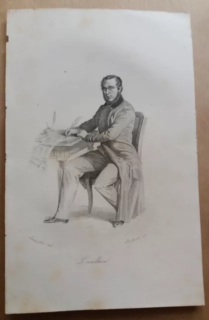 C1  GRAVURE Pierre Joseph PROUDHON 1849 Lacauchie Buland