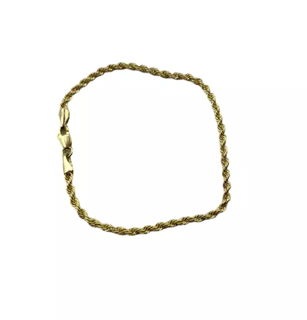 PGDA Rope Link Turkey 10K Yellow Gold Bracelet