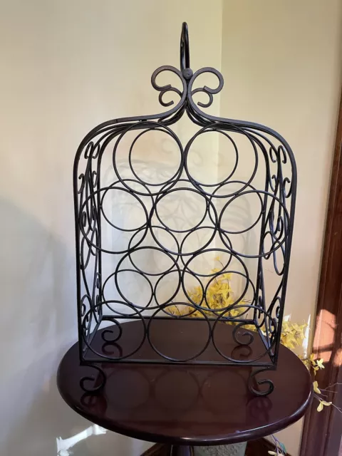 Southern Living at Home Estate Iron Fleming House Counter Wine Rack 20” H 13” L