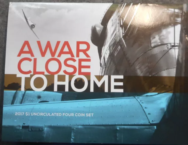 Australia 2017 A War Closer to Home $1 One Dollar set 4  Coins