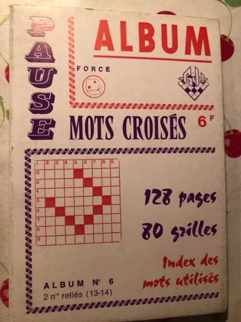 2 revue mots croises en 1 album force 2  n°  13 et 14    non fait de 1978