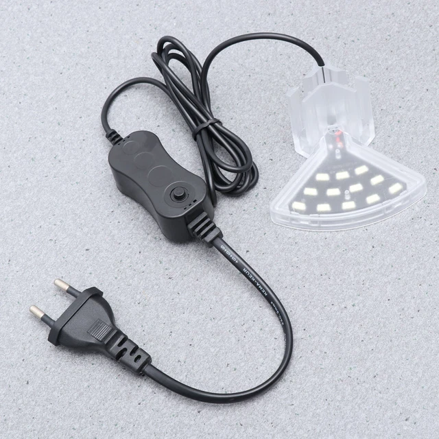 5V USB LED Clip Aquarium Fish Tank Lights Aquarium Lamp with EU Plug (White)