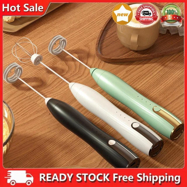 Electric Mini Foam Mixer 1500mAh USB Rechargeable Egg Beater Adjustable Wireless